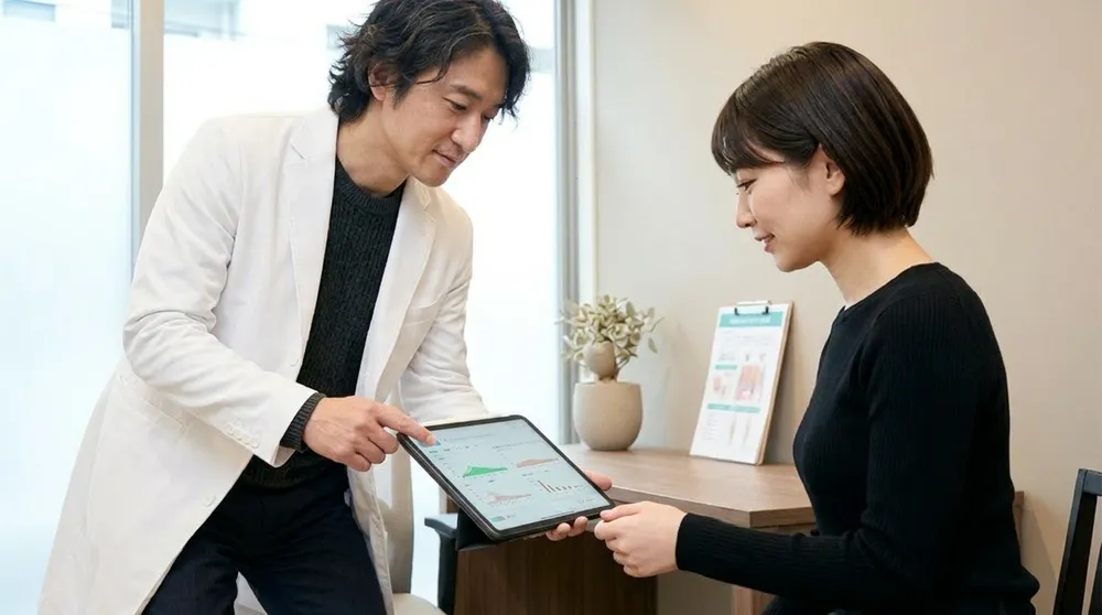 医師の診察と安全対策
